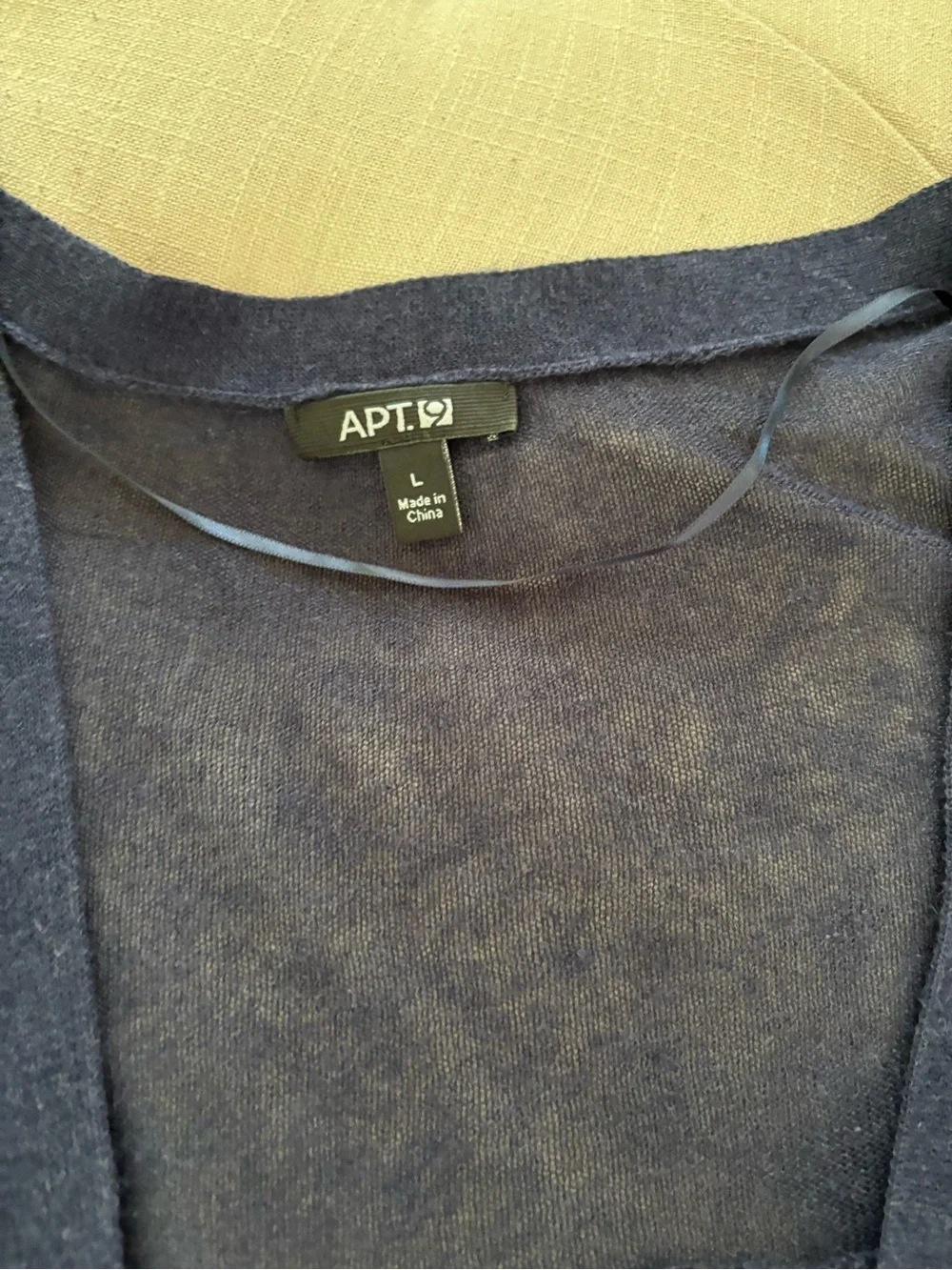 Apt. 9 Dark Navy 3/4 Sleeve Open-Front Lightweight Cardigan